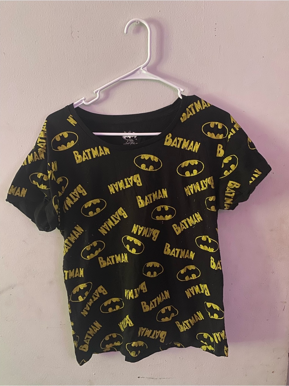 DC Comics Black and White Batman Logo Tee